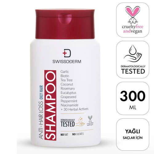 Swissoderm Saç Dökülmesine Karşı Şampuan 300 ml - Yağlı Saç Tipi - 2