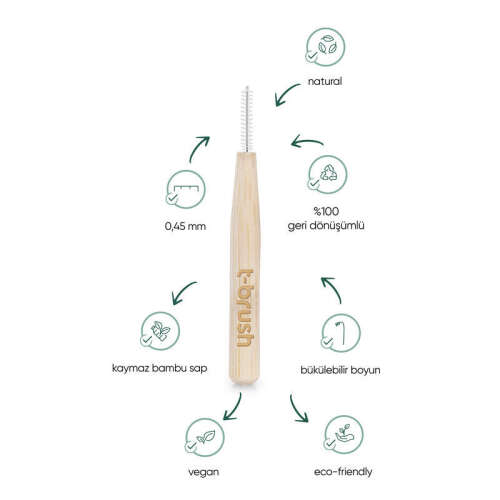 T-Brush Bambu Arayüz Fırçası 6 adet - 2