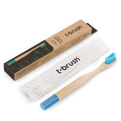 T-Brush Bambu Çocuk Diş Yumuşak Fırçası Mavi - 2