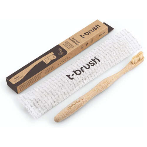 T Brush Bambu Diş Fırçası Orta Sert Krem Renk 1 Adet - T-Brush