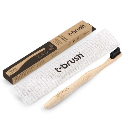 T-Brush Bambu Diş Yumuşak Fırçası Orta Sert Siyah - T-Brush