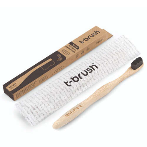 T-Brush Bambu Diş Yumuşak Fırçası Ultra Yumuşak Koyu Gri - T-Brush