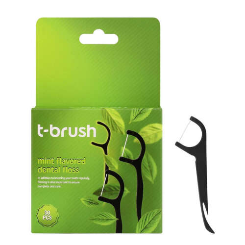 T-Brush Nane Tadı İçerikli Kürdanlı Diş İpi 30 adet - T-Brush