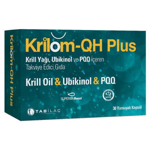 Tab İlaç Krilom-QH Plus Krill Yağı İçeren Takviye Edici Gıda 30 Kapsül - TAB İlaç Sanayi A.Ş