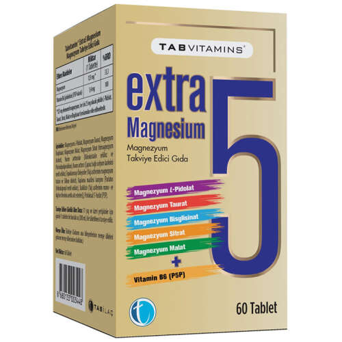 TAB Vitamins Extra Magnesium 60 Tablet - TAB İlaç Sanayi A.Ş