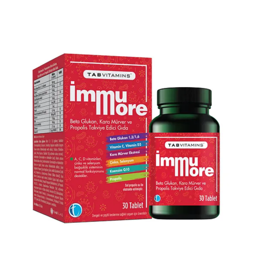 Tab Vitamins Immumore Takviye Edici Gıda 30 Tablet - TAB İlaç Sanayi A.Ş