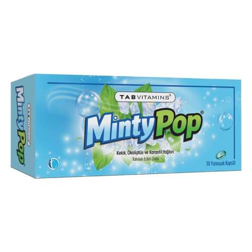 Tab Vitamins Minty Pop Takviye Edici Gıda 30 Kapsül - TAB İlaç Sanayi A.Ş