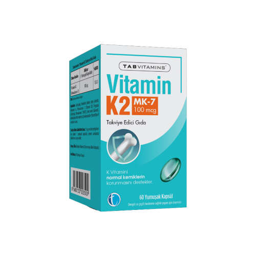 Tab Vitamins Vitamin K2 60 Kapsül - TAB İlaç Sanayi A.Ş