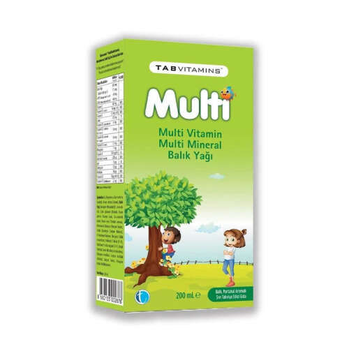 Tabvitamins Multi Multivitamin Mineral Balık Yağı 200 ml - TAB İlaç Sanayi A.Ş