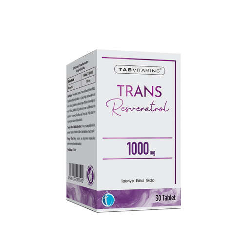 TAB Vitamins Trans Resveratrol 30 Tablet Takviye Edici Gıda - TAB İlaç Sanayi A.Ş