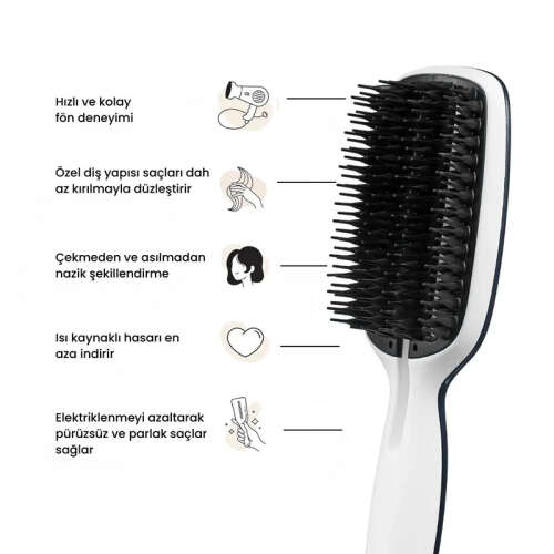 Tangle Teezer Blow Styling - Paddle Small - Blue-Cream - 2