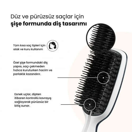 Tangle Teezer Blow Styling - Paddle Small - Blue-Cream - 3