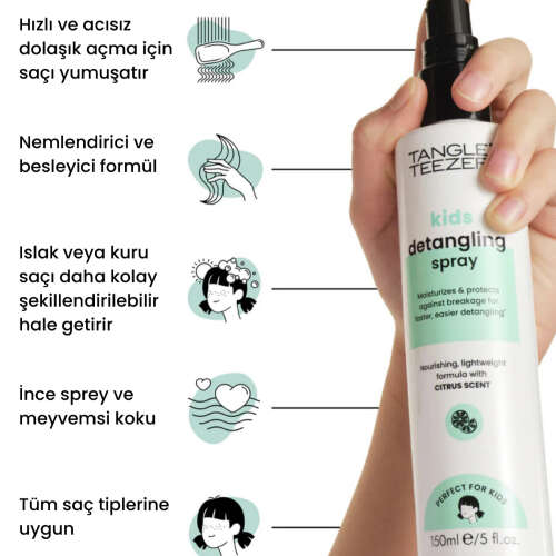 Tangle Teezer Wet Lines Kids Detangling Saç Açıcı Spray 150 ml - 3
