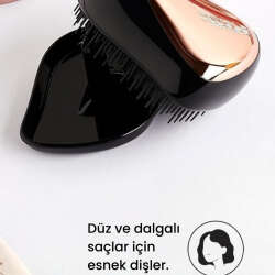 Tangle Teezer Compact Styler Rose Gold Black Saç Fırçası -Kıvırcık ve Düz Saçlar için Seyahat Boy Tarak - 5