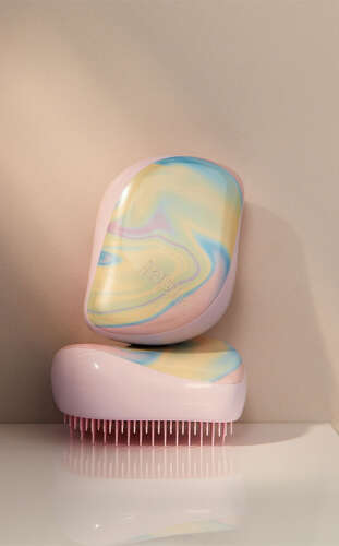 Tangle Teezer Compact StylerIce Cream Swirl Saç Fırçası - Düz ve Kıvırcık Saçlar için Seyahat ve Çanta Boy Tarak - 5