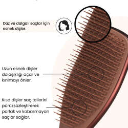 Tangle Teezer Ultimate Detangler Chrome Choc Bronze Islak ve Kuru Düz ve Kıvırcık Saçlar için Saç Fırçası-Tarak - 4