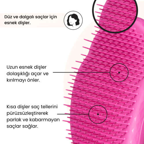 Tangle Teezer Original Fine Fragile Berry Bright İnce ve Kırılgan Saçlar İçin Saç Fırçası-Tarak - 4
