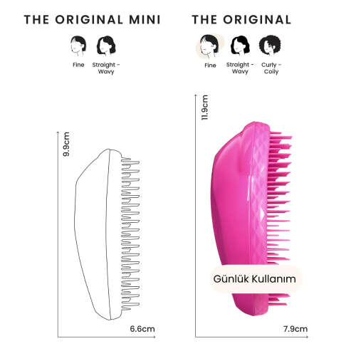 Tangle Teezer Original Fine Fragile Berry Bright İnce ve Kırılgan Saçlar İçin Saç Fırçası-Tarak - 5