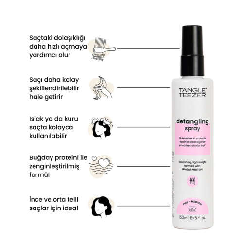 Tangle Teezer Wet Lines Detangling Saç Açıcı Spray 150 ml - 3