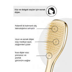 Tangle Teezer Mini Ultimate Detangler Champagne Gold Chrome Saç Fırçası-Tarak Mini Boy - 3