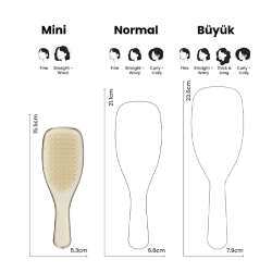 Tangle Teezer Mini Ultimate Detangler Champagne Gold Chrome Saç Fırçası-Tarak Mini Boy - 4