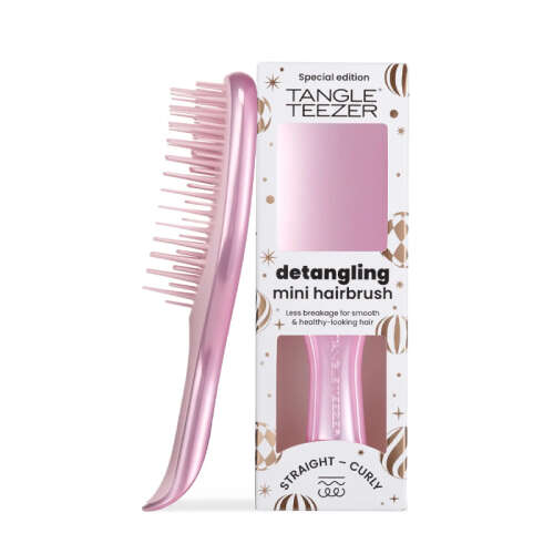 Tangle Teezer Mini Ultimate Detangler Satin Pink Chrome Saç Fırçası-Tarak Mini Boy - Tangle Teezer