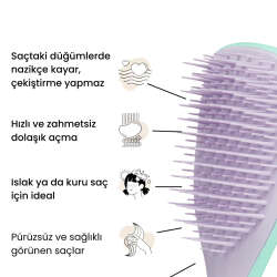 Tangle Teezer The Ultimate Detangler Mint ve Lilac Eletriklenme Önleyici Mini Boy Tarak - Düz ve Kıvırcık Saçlar - 5