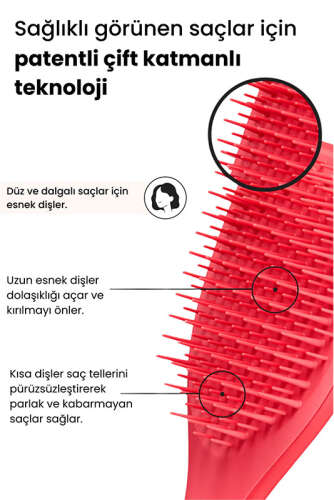 Tangle Teezer The Ultimate Detangler Kids Pink Punch Mini Boy Düğüm açıcı Saç Fırçası-Tarak - Düz ve Kıvırcık Saçlar - 5