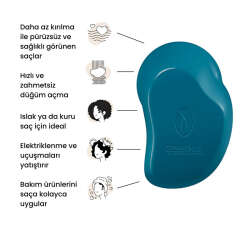 Tangle Teezer Origina Plant Brush - Blue Bitki Bazlı Kolay Tarama Saç Fırçası - 4