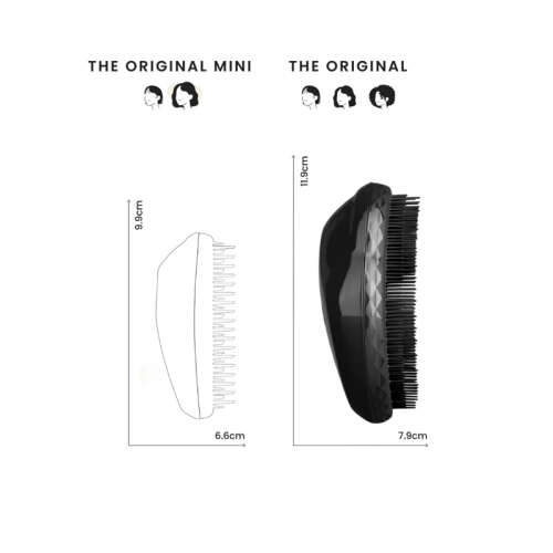 Tangle Teezer Original Panther Black Düz-Kıvırcık Saçlar için Saç Fırçası-Tarak - 5