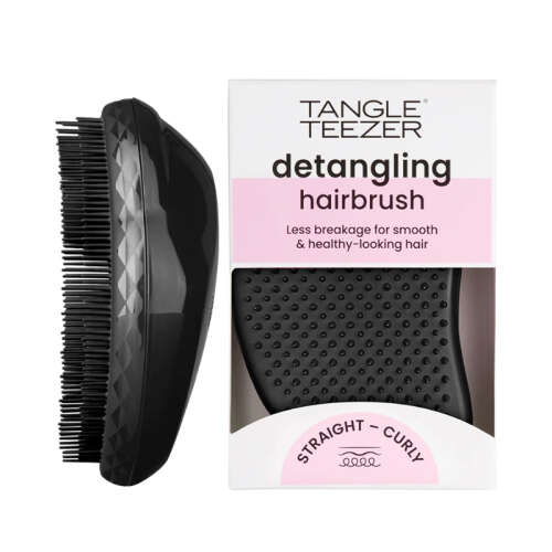 Tangle Teezer Original Panther Black Düz-Kıvırcık Saçlar için Saç Fırçası-Tarak - Tangle Teezer