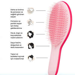 Tangle Teezer The Ultimate Styler Bright Pink Tüm Saç Tipleri için Kuru Şekillendirme ve Hacim Etkili Tarak - 2