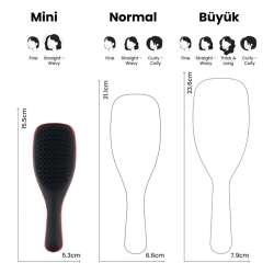 Tangle Teezer The Devil Wears Prada Ultimate Detangler Kırmızı Chrome Mini Saç Fırçası - 7