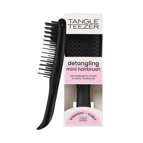 Tangle Teezer The Ultimate Detangler Black Eletriklenme Önleyici Mini Boy Tarak - Düz ve Kıvırcık Saçlar - Tangle Teezer