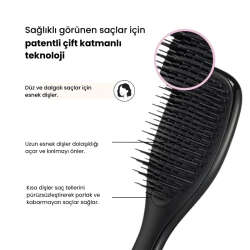 Tangle Teezer The Ultimate Detangler Black Eletriklenme Önleyici Mini Boy Tarak - Düz ve Kıvırcık Saçlar - 2