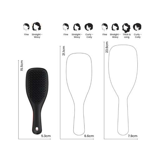 Tangle Teezer The Ultimate Detangler Black Eletriklenme Önleyici Mini Boy Tarak - Düz ve Kıvırcık Saçlar - 4