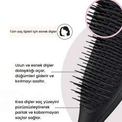 Tangle Teezer The Ultimate Detangler Black Eletriklenme Önleyici Saç Fırçası-Tarak - Düz ve Kıvırcık Saçlar - 3