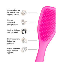 Tangle Teezer The Ultimate Detangler Runway Pink Eletriklenme Önleyici Saç Fırçası-Tarak - Düz ve Kıvırcık Saçlar - 2