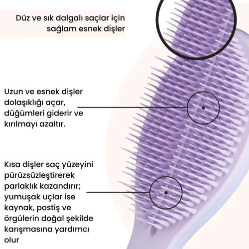 Tangle Teezer The Ultimate Styler Lilac Tüm Saç Tipleri için Kuru Şekillendirme ve Hacim Etkili Saç Fırçası-Tarak - 4
