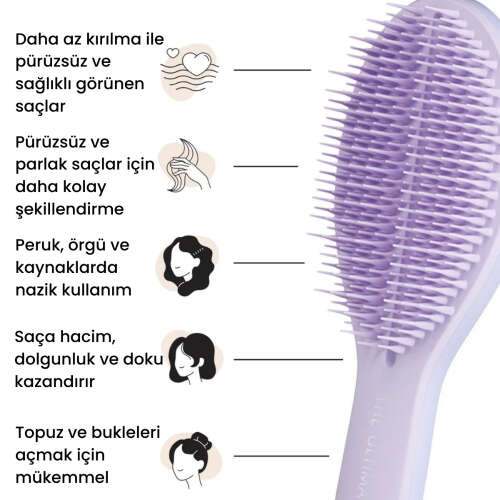 Tangle Teezer The Ultimate Styler Lilac Tüm Saç Tipleri için Kuru Şekillendirme ve Hacim Etkili Saç Fırçası-Tarak - Tangle Teezer