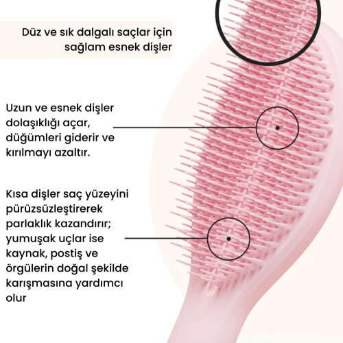 Tangle Teezer The Ultimate Styler Millenial Pink Tüm Saç Tipleri için Kuru Şekillendirme ve Hacim Etkili Tarak - 4