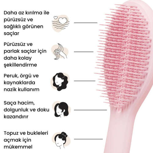 Tangle Teezer The Ultimate Styler Millenial Pink Tüm Saç Tipleri için Kuru Şekillendirme ve Hacim Etkili Tarak - 5