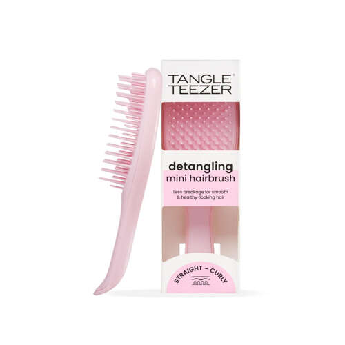 Tangle Teezer The Ultimate Detangler Millennial Pink Mini Boy Düz ve Kıvırcık Saçlar için Saç Fırçası-Tarak - Tangle Teezer