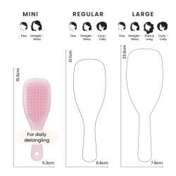 Tangle Teezer The Ultimate Detangler Millennial Pink Mini Boy Düz ve Kıvırcık Saçlar için Saç Fırçası-Tarak - 4