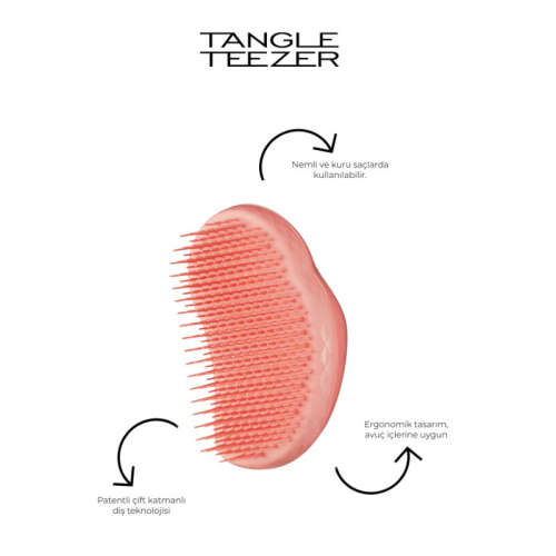 Tangle Teezer Original Thick Curly Pink Kıvırcık ve Sık Bükleli Saçlar için Saç Fırçası-Tarak - 4