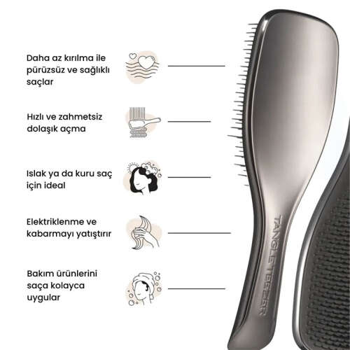 Tangle Teezer Ultimate Detangler - Chrome - Midnight Silver - 2