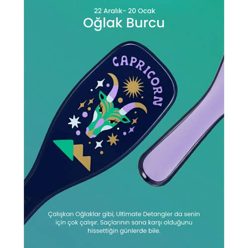 Tangle Teezer Zodiac The Ultimate Detangler Capricorn Saç Açıcı Tarak (Düz ve Kıvırcık Saçlar) - Oğlak Burcu - 9