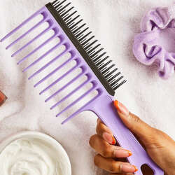 Tangle Teezer Wide Tooth Comb Kıvırcık ve Bukleli Saçlar için Lila Saç Fırçası-Tarak - 3