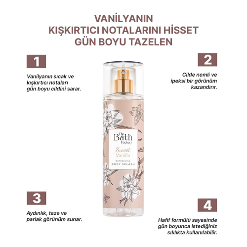 The Bath Factory Vanilyalı Vücut Spreyi 200 ml - 3