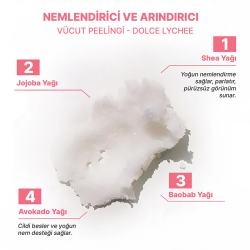 The Bath Factory Vücut Peelingi - Dolce Lychee 300 gr - 3